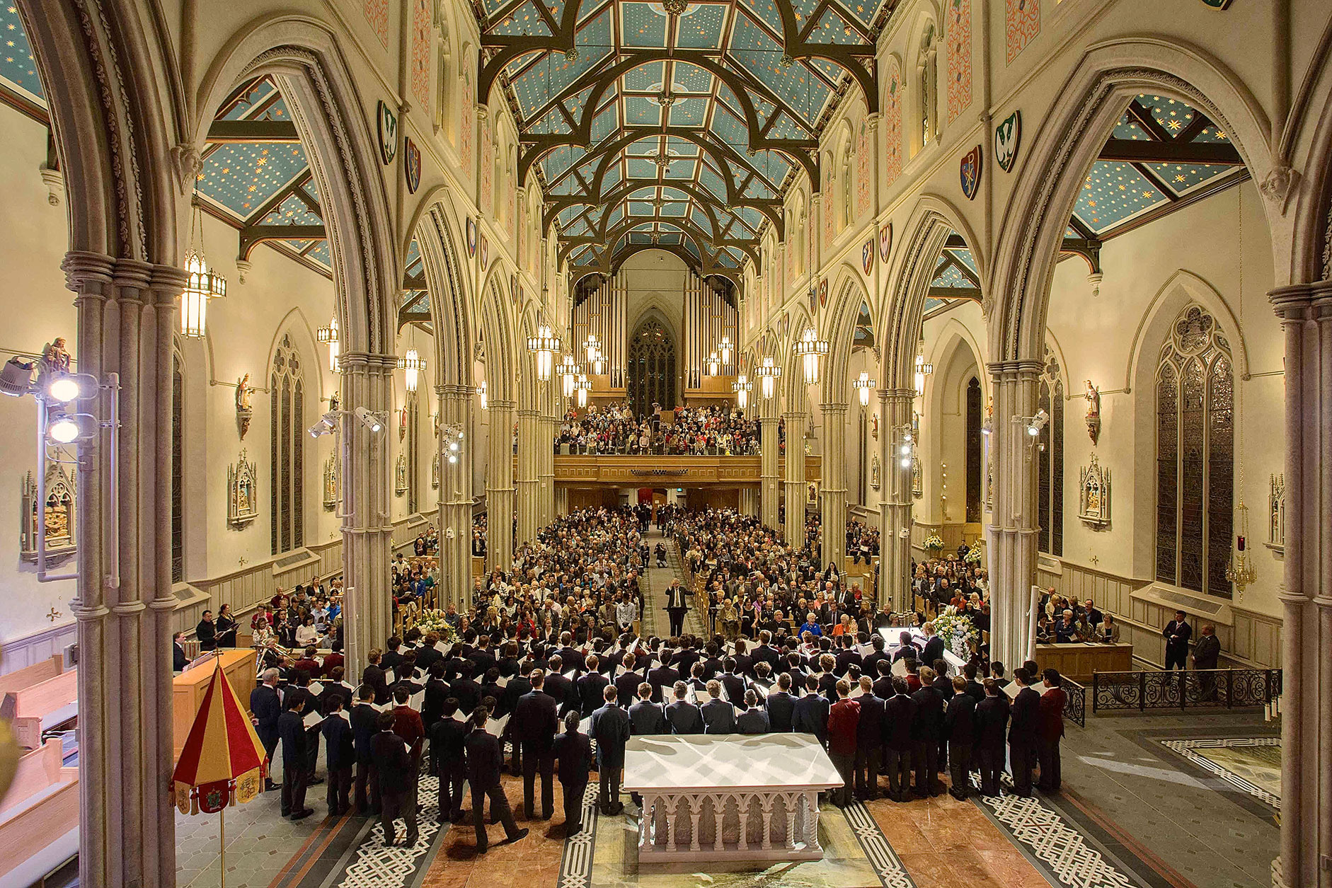 St. Michael’s Boys Choir perform to full Nave, including balcony